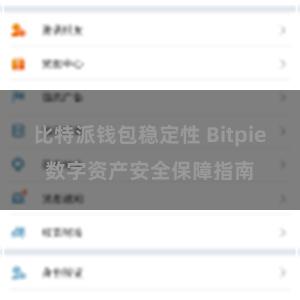 比特派钱包稳定性 Bitpie数字资产安全保障指南