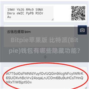 Bitpie苹果版 比特派(Bitpie)钱包有哪些隐藏功能？